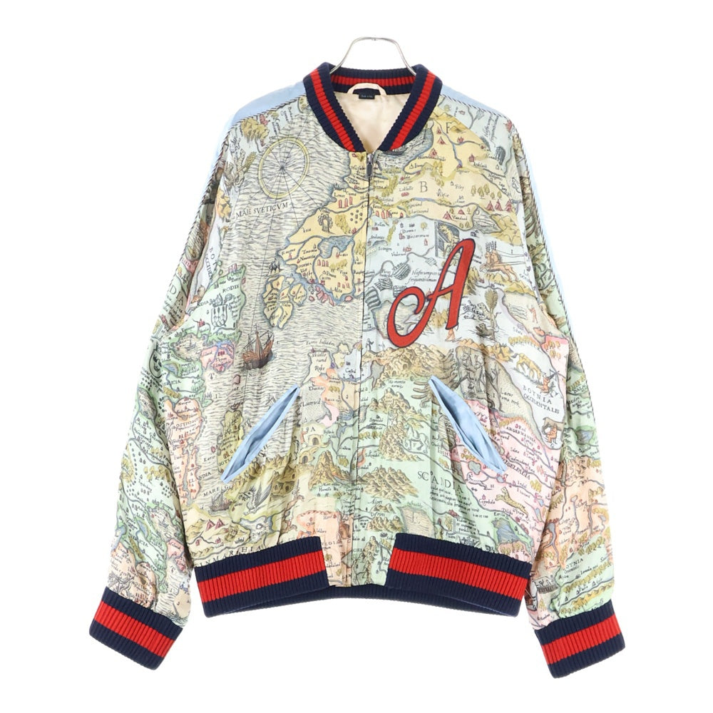 GUCCI(グッチ) ティアン プリント シェリー ライン ジャケット スタジャン ブルゾン マルチカラー 452450 Z665C