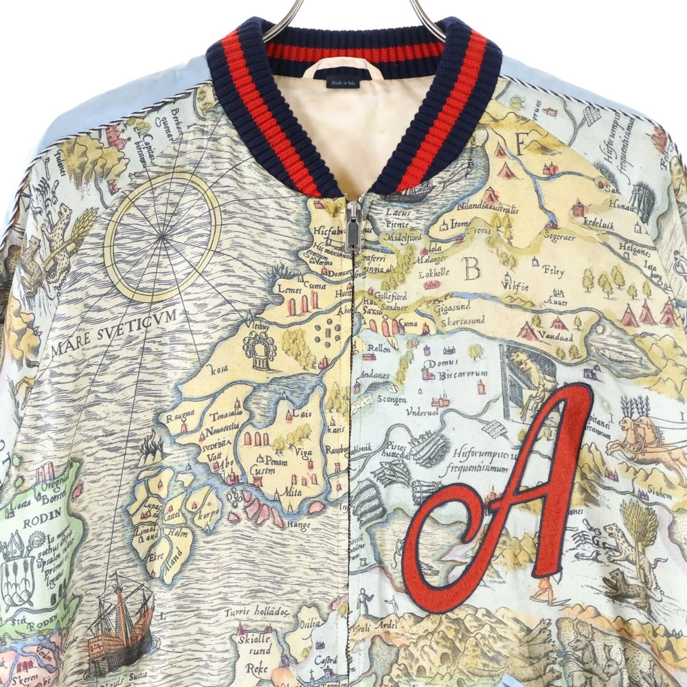 GUCCI(グッチ) ティアン プリント シェリー ライン ジャケット スタジャン ブルゾン マルチカラー 452450 Z665C