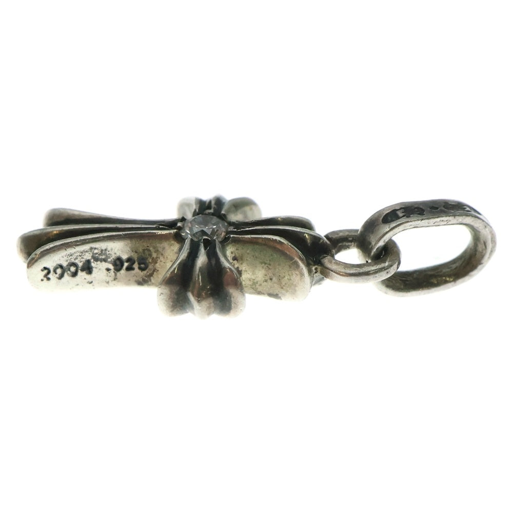 CHROME HEARTS(クロムハーツ) CRS BBYFAT DMND A ベイビーファットクロス 両面 アフター 1ダイヤ ペンダントトップ シルバー