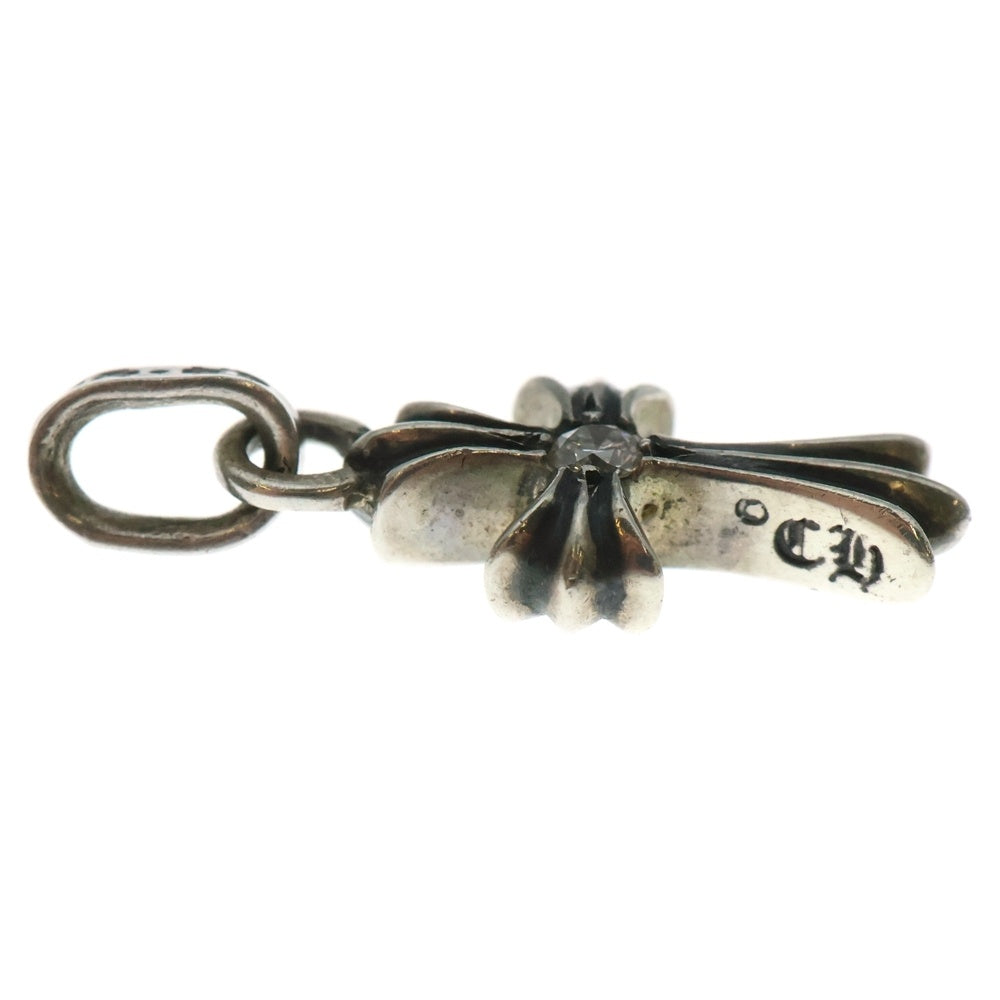 CHROME HEARTS(クロムハーツ) CRS BBYFAT DMND A ベイビーファットクロス 両面 アフター 1ダイヤ ペンダントトップ シルバー