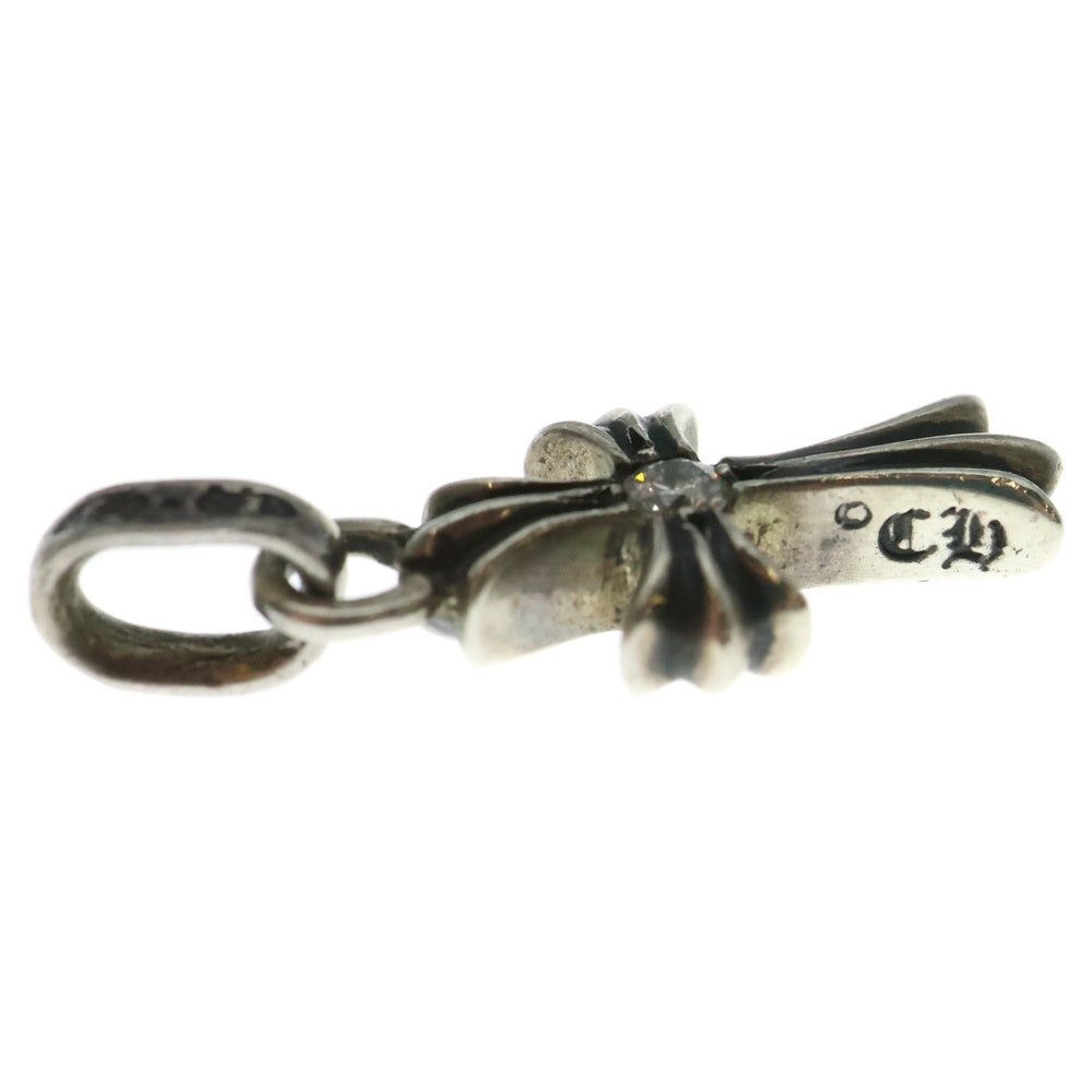 CHROME HEARTS(クロムハーツ) CRS BBYFAT DMND A ベイビーファットクロス 両面 アフター 1ダイヤ ペンダントトップ シルバー