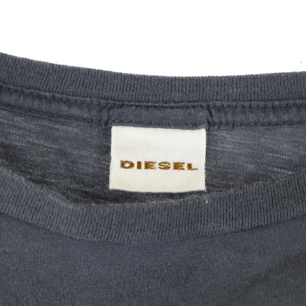 DIESEL(ディーゼル) フロントロゴ ノースリーブ タンクトップ グレー
