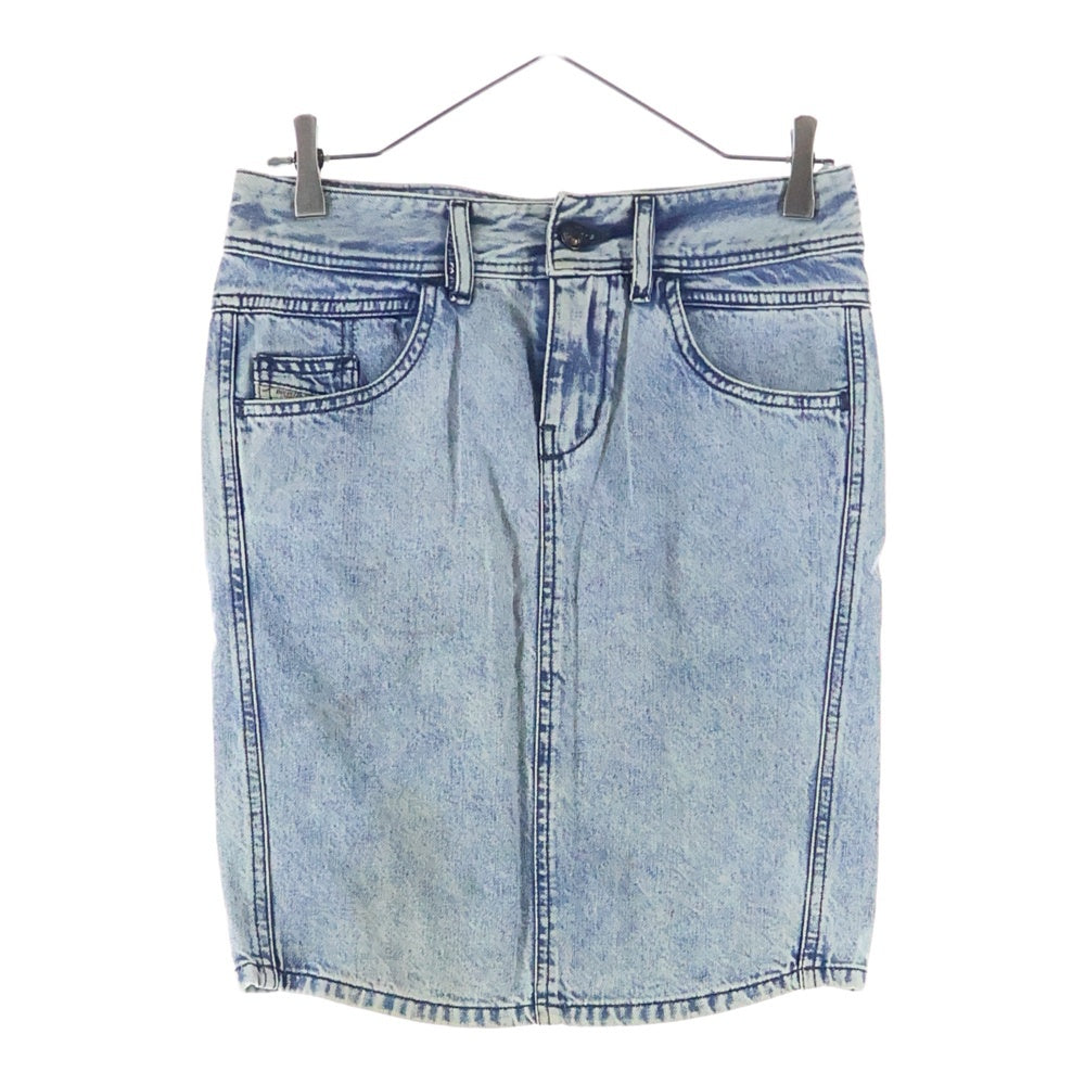 DIESEL(ディーゼル) ロゴボタン ジッパーフライ デニム ミニスカート インディゴ レディース