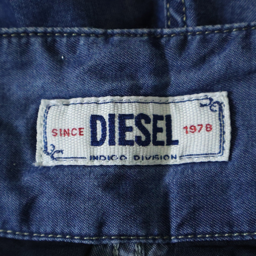 DIESEL(ディーゼル) デニム生地 ショートサロペット インディゴ レディース