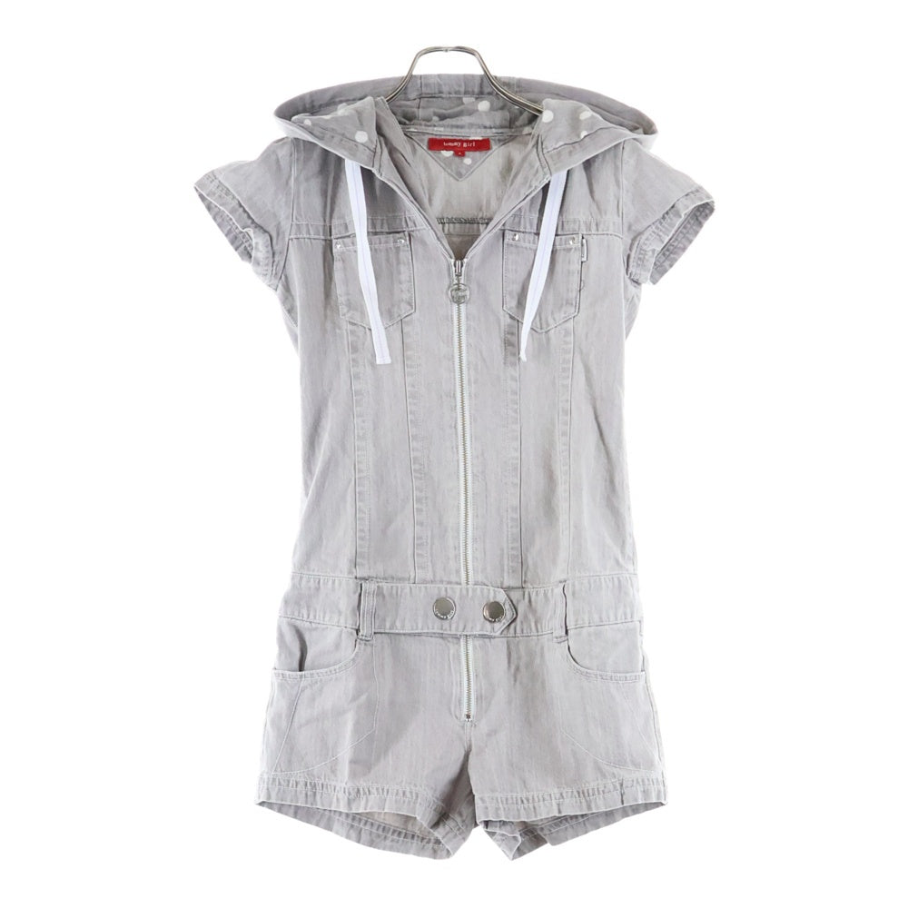 NO BRAND(ノーブランド) フード付き オールインワン グレー