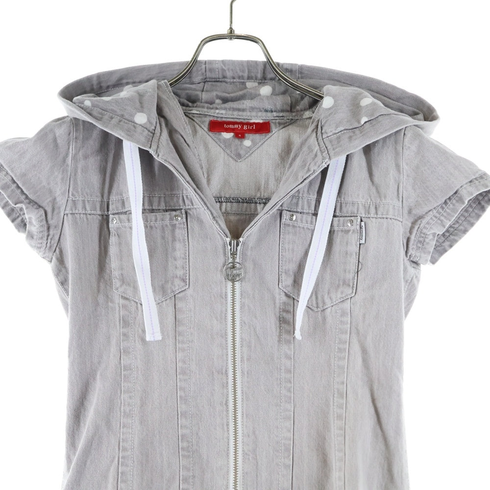 NO BRAND(ノーブランド) フード付き オールインワン グレー