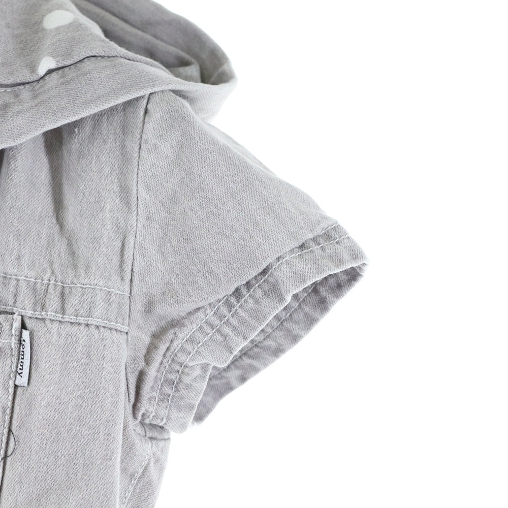 NO BRAND(ノーブランド) フード付き オールインワン グレー