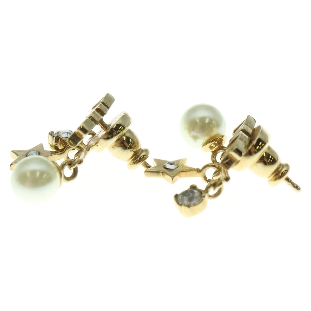 Dior パールと星型チャームのピアス diorパールと星型チャームのゴールド