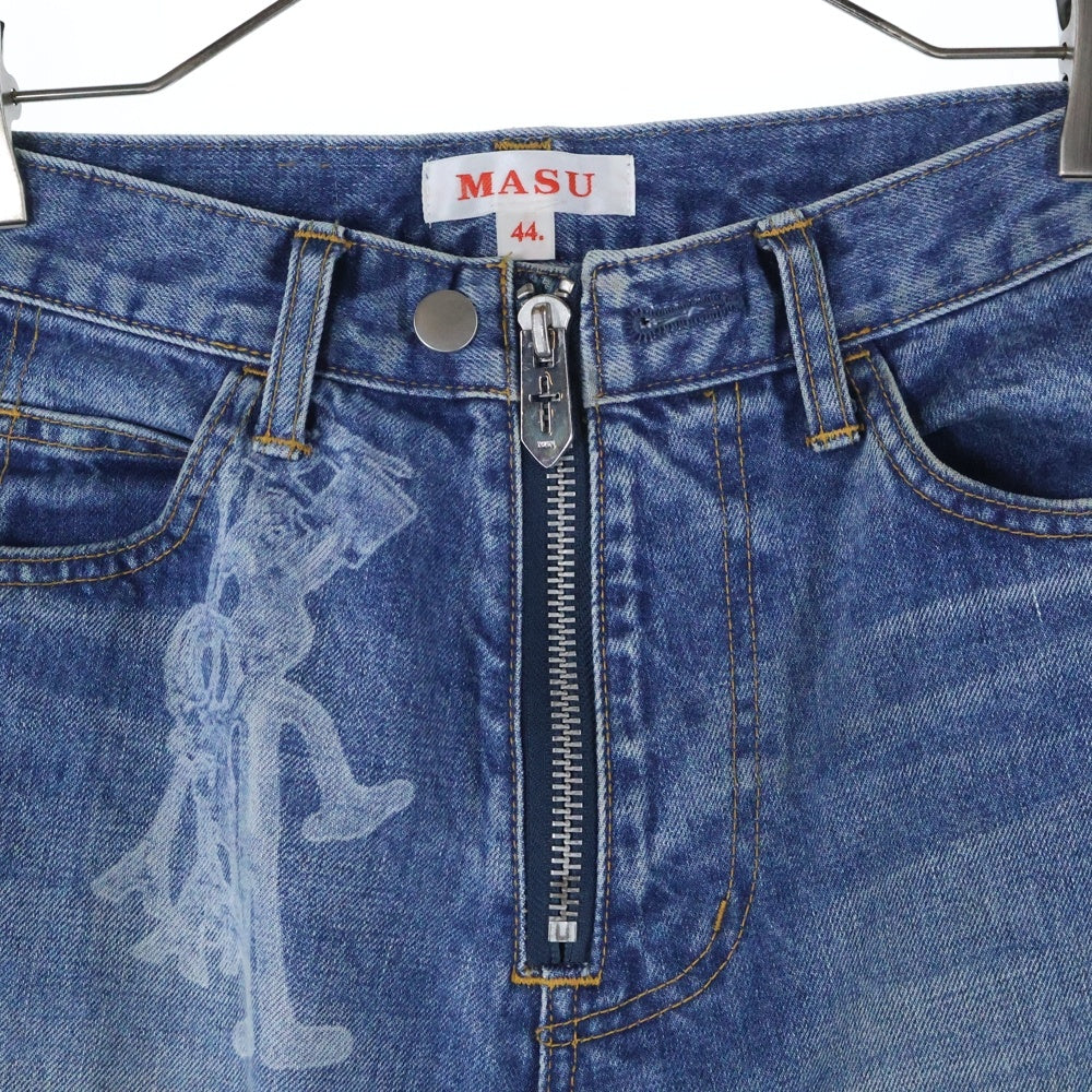 MASU(エムエーエスユー) 24SS MASUBOYS BAGGY JEANS KEYHOLDER キーホルダーペイント バギージーンズ デニムパンツ インディゴ MBSS-PT0324L