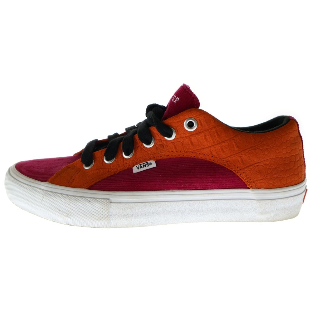 SUPREME(シュプリーム) × VANS Lampin Pro Rust Croc Suede バンズ ランピン プロ ラスト クロコ スエード ローカットスニーカー オレンジ/ピンク US10/28cm VN0A38JOPUJ