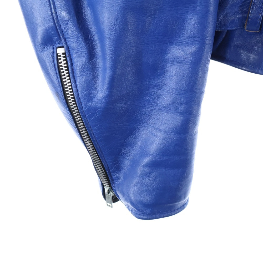 VINTAGE(ヴィンテージ) 90s TALON ZIP タロンジップ ダブルライダース レザー ジャケット ブルー