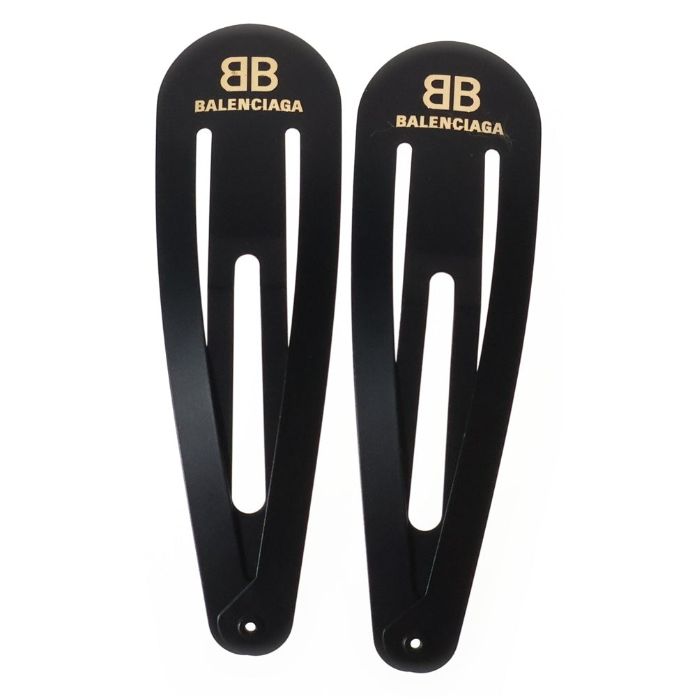 BALENCIAGA(バレンシアガ) Holli XXL Clip ヘアクリップ ヘアアクセサリー 2個セット ブラック 699021 TZ01G 5610