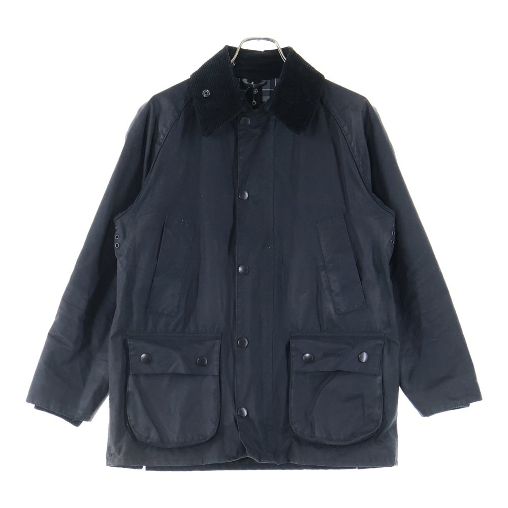 Barbour(バブアー) BEDALE WAX JACKET ビデイル 裏地チェック オイルド ジャケット ブルゾン ブラック MWX0018BK9134