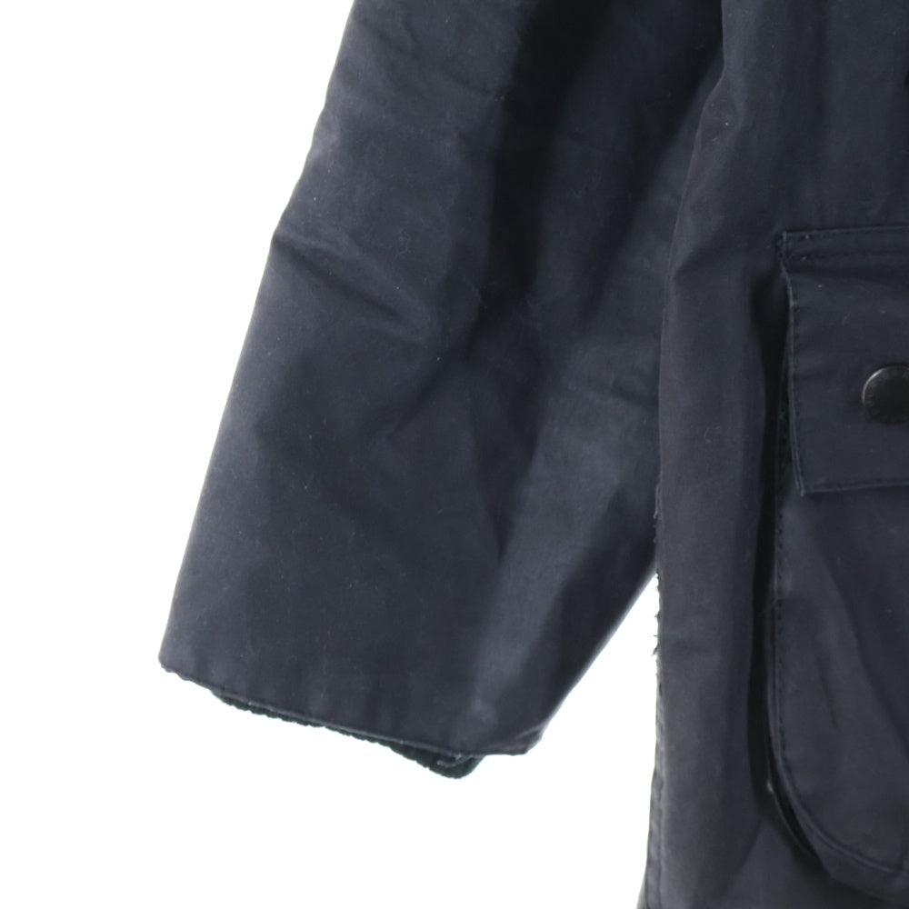 Barbour(バブアー) BEDALE WAX JACKET ビデイル 裏地チェック オイルド ジャケット ブルゾン ブラック MWX0018BK9134