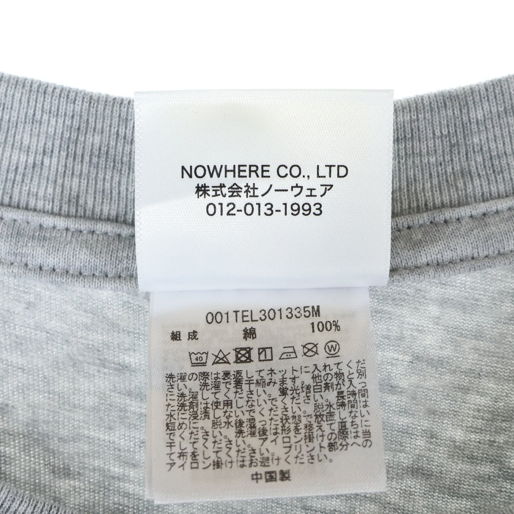 A BATHING APE(アベイシングエイプ) VACATION PATTERN HEAD RELAXED FIT TEE バケーション パターン ハードリラックス フィット クルーネック 半袖 カットソー Tシャツ グレー