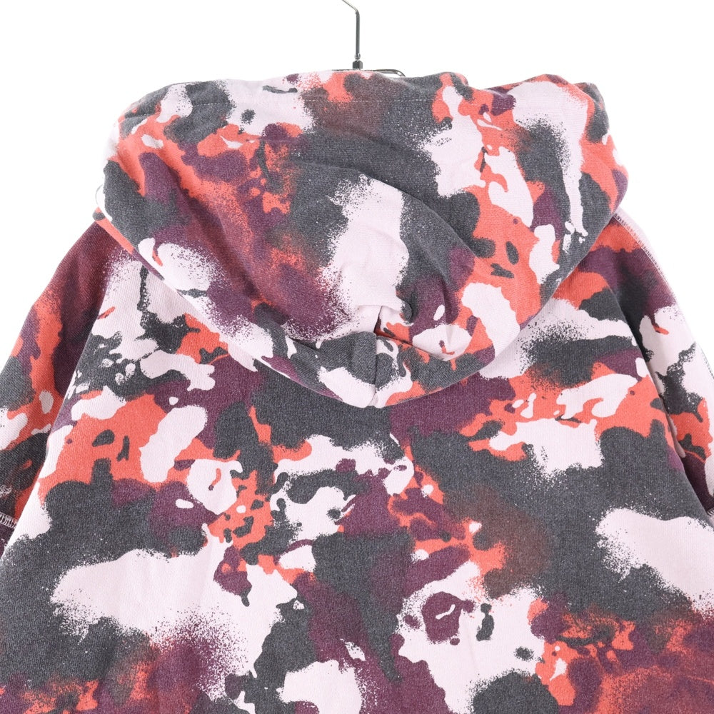 A BATHING APE(アベイシングエイプ) MAP CAMO PULLOVER HOODIE マップ カモ フロント ロゴ プリントロゴスウェットプルオーバーパーカー レッド