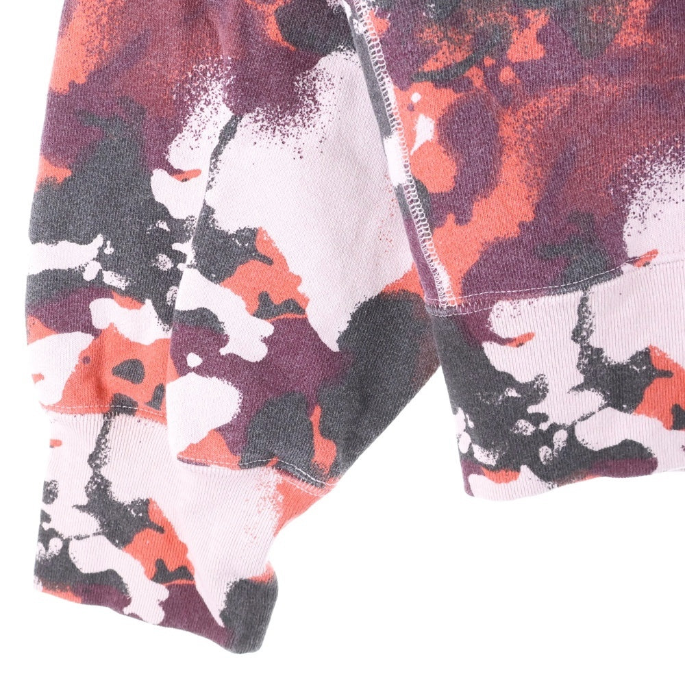 A BATHING APE(アベイシングエイプ) MAP CAMO PULLOVER HOODIE マップ カモ フロント ロゴ プリントロゴスウェットプルオーバーパーカー レッド