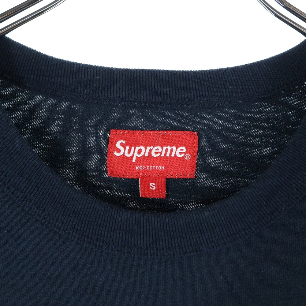 SUPREME(シュプリーム) 19AW DRAMA Tee フロントロゴ半袖Tシャツカットソー ネイビー