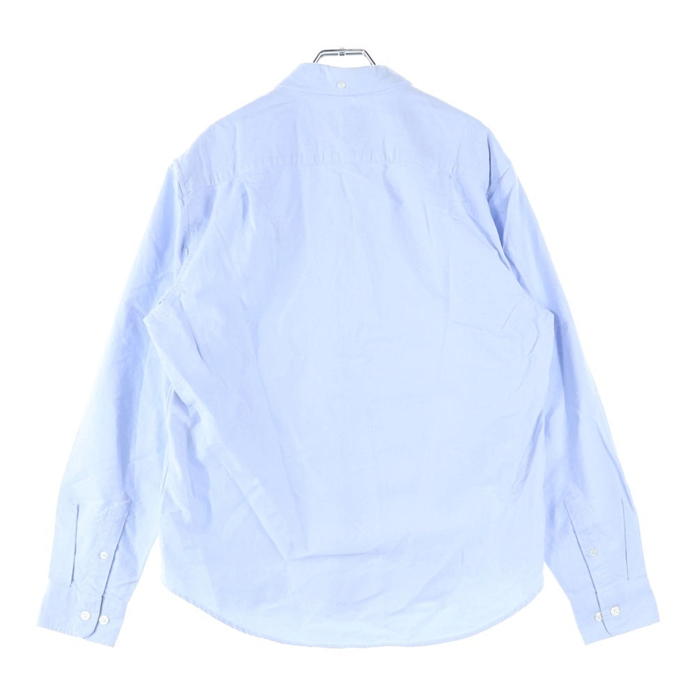 SUPREME(シュプリーム) 19AW Flannel Oxford Shirt フランネル オクスフォード クラウン刺繍 長袖シャツ ブルー