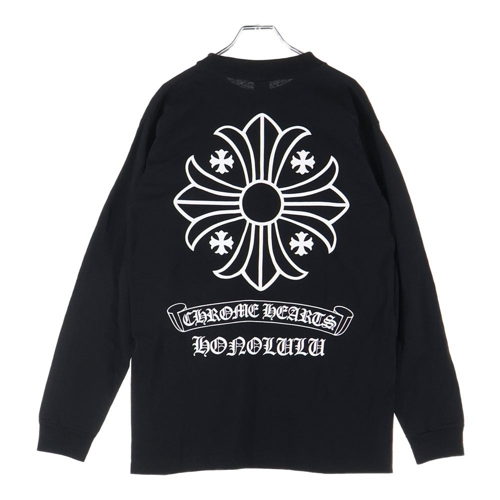 CHROME HEARTS(クロムハーツ) OLD Honolulu CH PLS L/S TEE ホノルル限定 バッグCHプラス ロングスリーブ 長袖Tシャツ ロンT ブラック