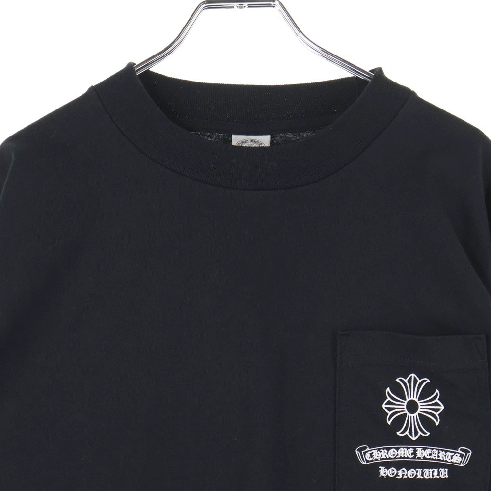 CHROME HEARTS(クロムハーツ) OLD Honolulu CH PLS L/S TEE ホノルル限定 バッグCHプラス ロングスリーブ 長袖Tシャツ ロンT ブラック