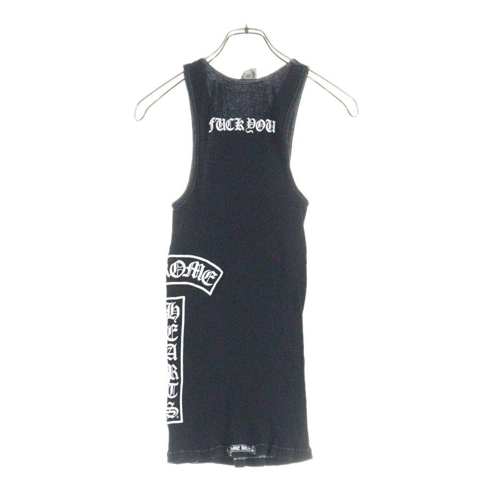 CHROME HEARTS(クロムハーツ) OLD FUCK YOU T-BAR TANK TOP オールドモデル ラージクロス ファックユー Tバープリントタンクトップ ノースリーブ ブラック
