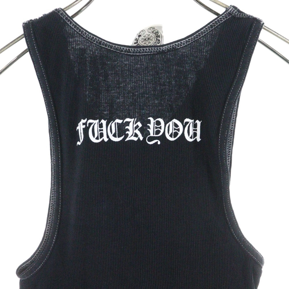 CHROME HEARTS(クロムハーツ) OLD FUCK YOU T-BAR TANK TOP オールドモデル ラージクロス ファックユー Tバープリントタンクトップ ノースリーブ ブラック