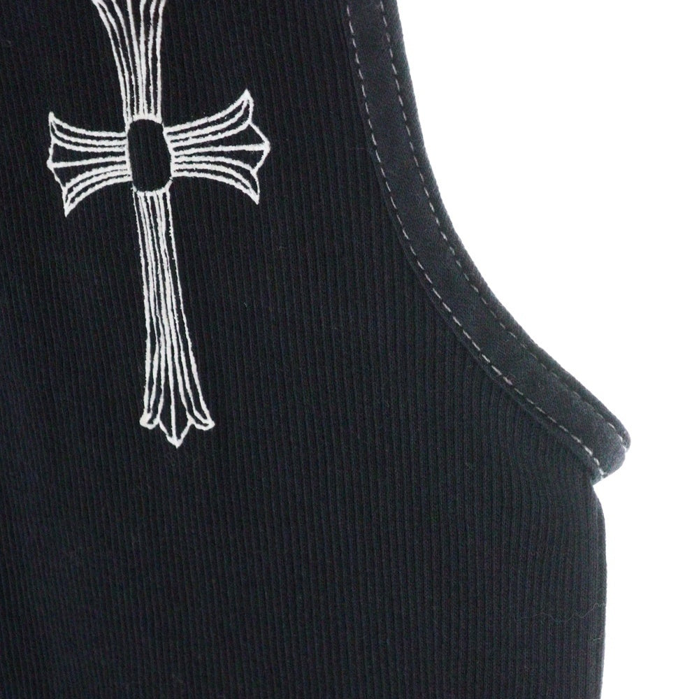 CHROME HEARTS(クロムハーツ) OLD FUCK YOU T-BAR TANK TOP オールドモデル ラージクロス ファックユー Tバープリントタンクトップ ノースリーブ ブラック