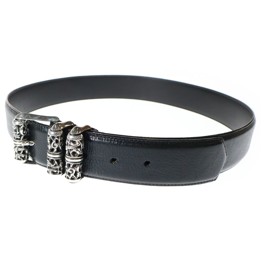 CHROME HEARTS(クロムハーツ) BLT CLT ROLLER 3PC 1.5inch 3PCケルティックローラー レザーベルト ブラック