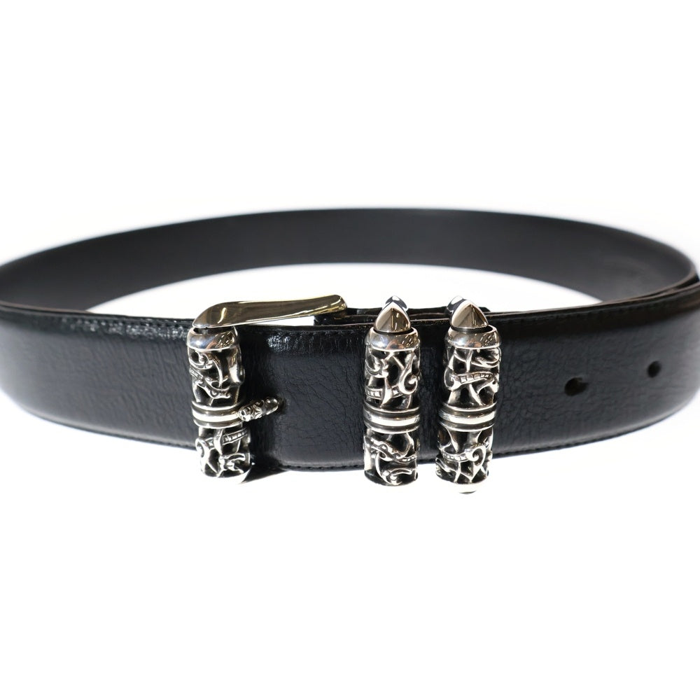 CHROME HEARTS(クロムハーツ) BLT CLT ROLLER 3PC 1.5inch 3PCケルティックローラー レザーベルト ブラック