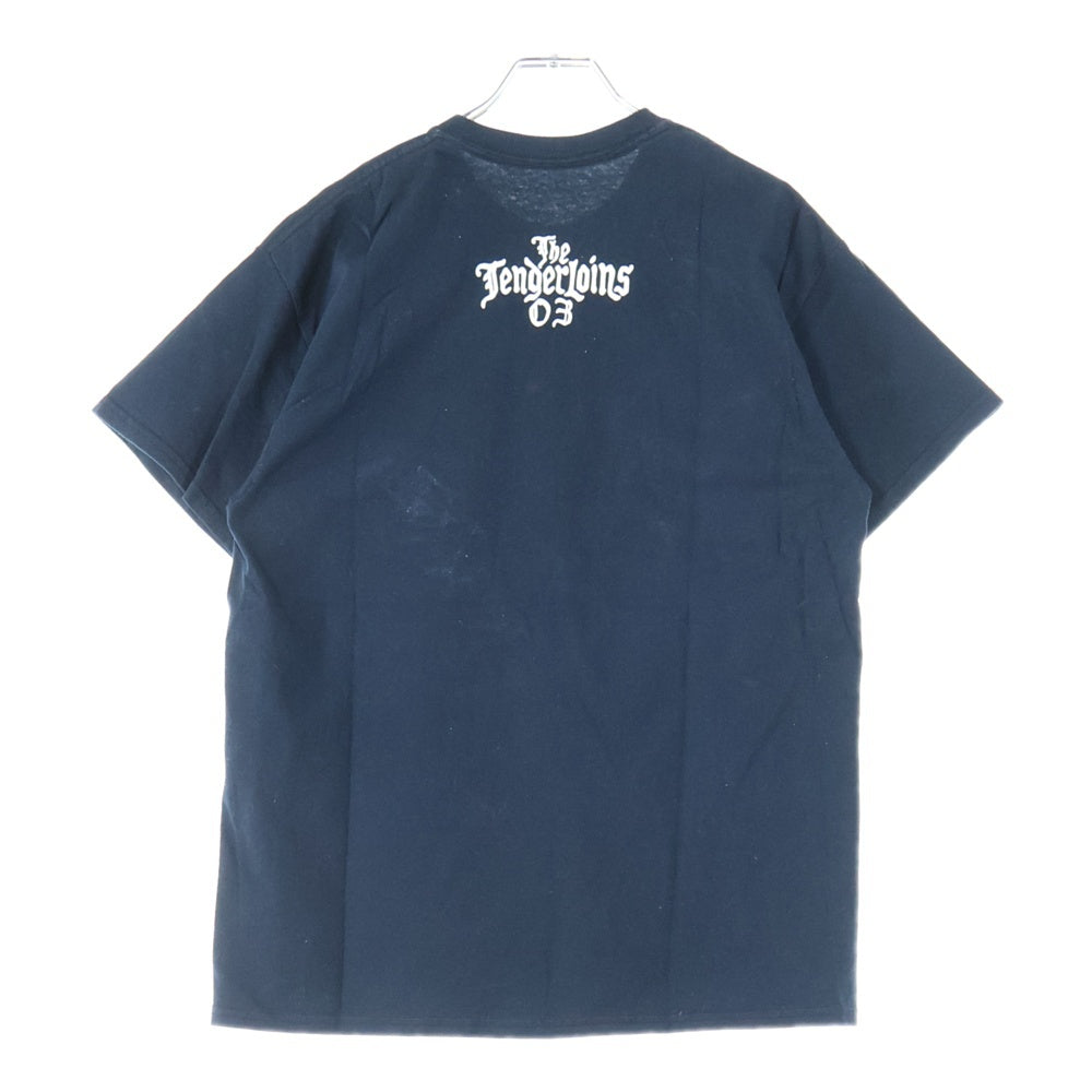 TENDERLOIN(テンダーロイン) オールドイングリッシュ ロゴ プリント 半袖Tシャツ カットソー ブラック