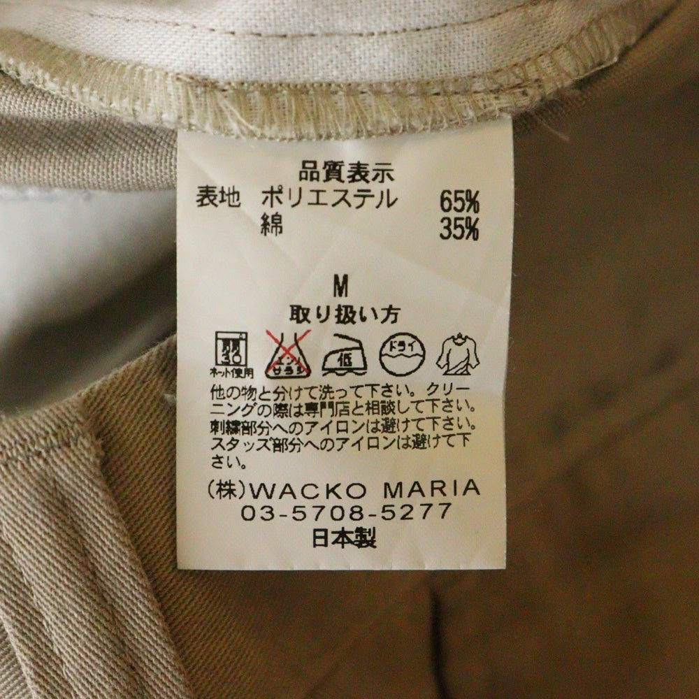 WACKO MARIA(ワコマリア) スタースタッズ ロゴ刺繍 トラウザーズ チノ パンツ ベージュ