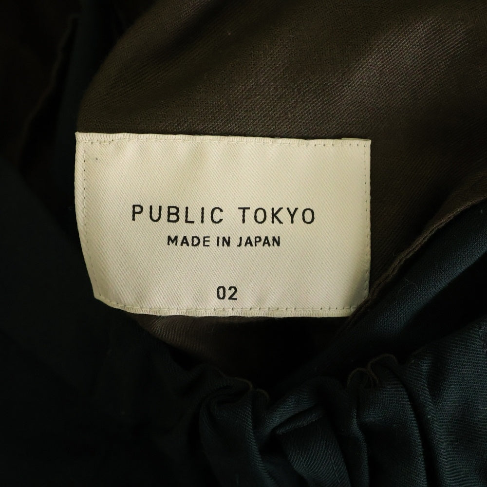 PUBLIC TOKYO(パブリック トウキョウ) ポリエステル イージースラックス パンツ ブラック 600541001