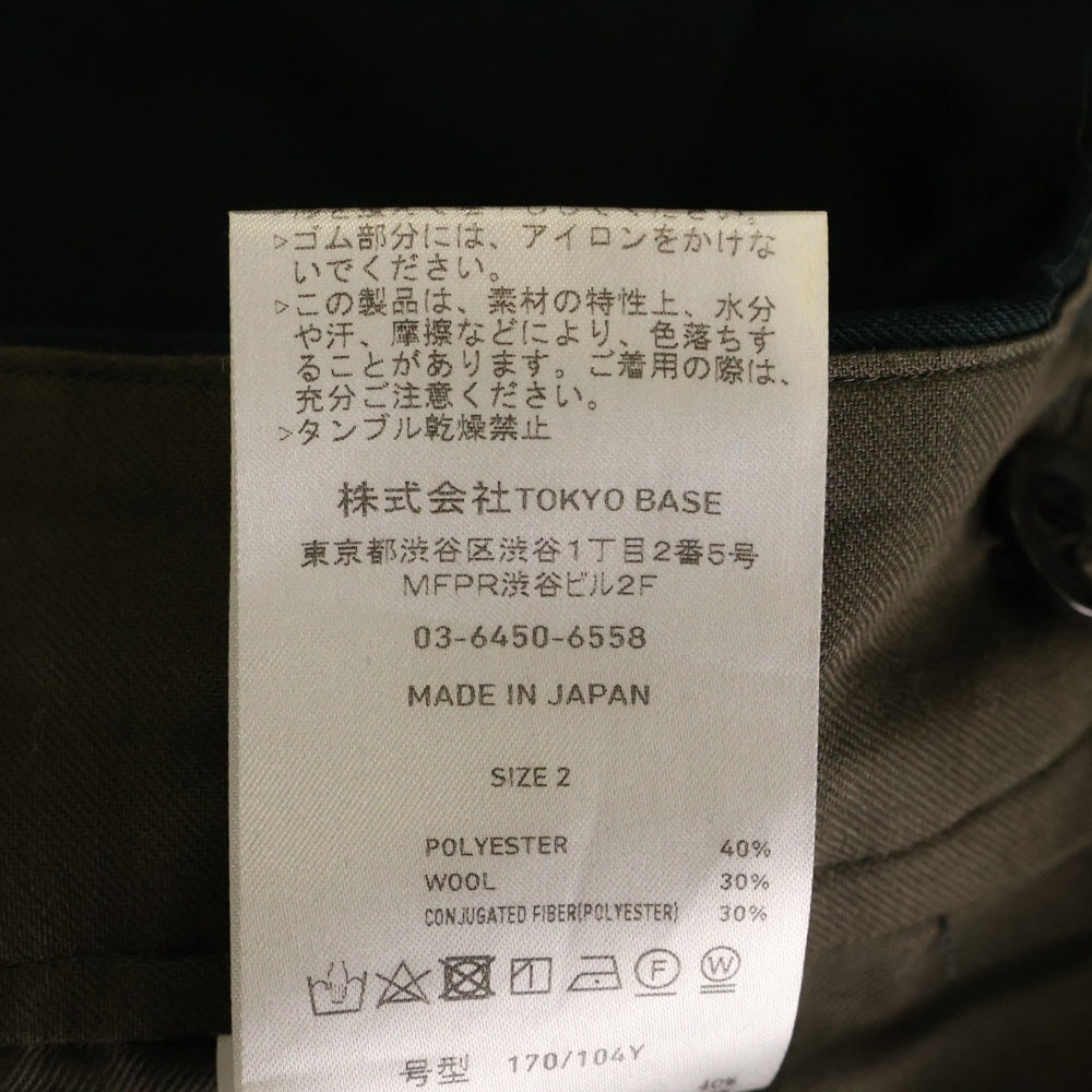 PUBLIC TOKYO(パブリック トウキョウ) ポリエステル イージースラックス パンツ ブラック 600541001