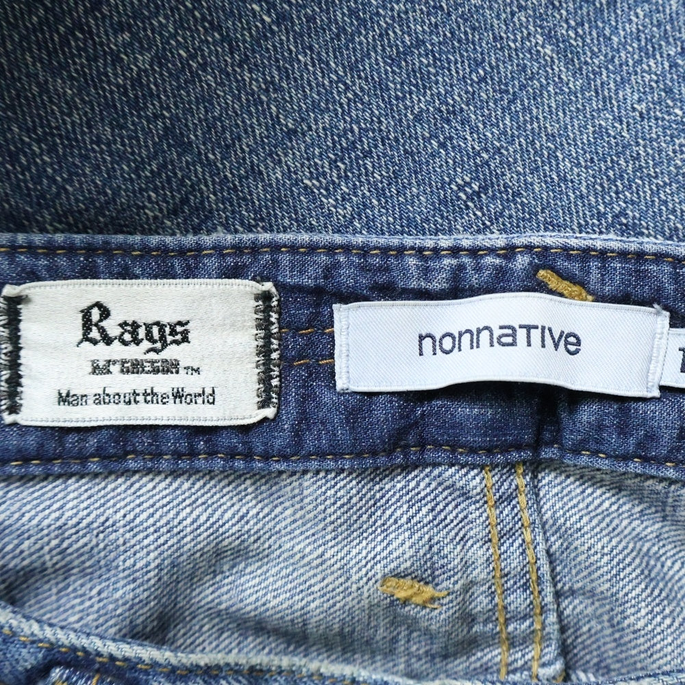 nonnative(ノンネイティブ) ダメージ加工 ストレート デニム パンツ インディゴ