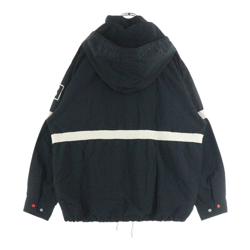 STUSSY(ステューシー) 90s OLD STUSSY オールドステューシー 紺タグ USA製 セーリング ナイロンジャケット ブルゾン フーディー ブラック