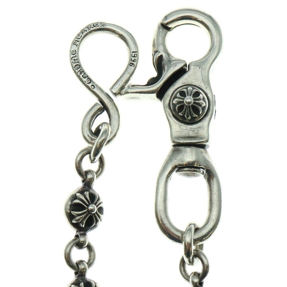 CHROME HEARTS(クロムハーツ) 2BALL SHORT-S/1クリップショート#2クロスボール ウォレットチェーン シルバー BCA063