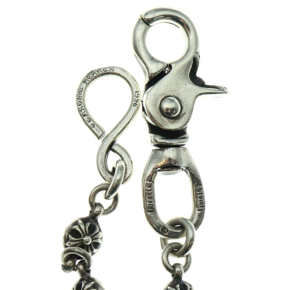 CHROME HEARTS(クロムハーツ) 2BALL SHORT-S/1クリップショート#2クロスボール ウォレットチェーン シルバー BCA063