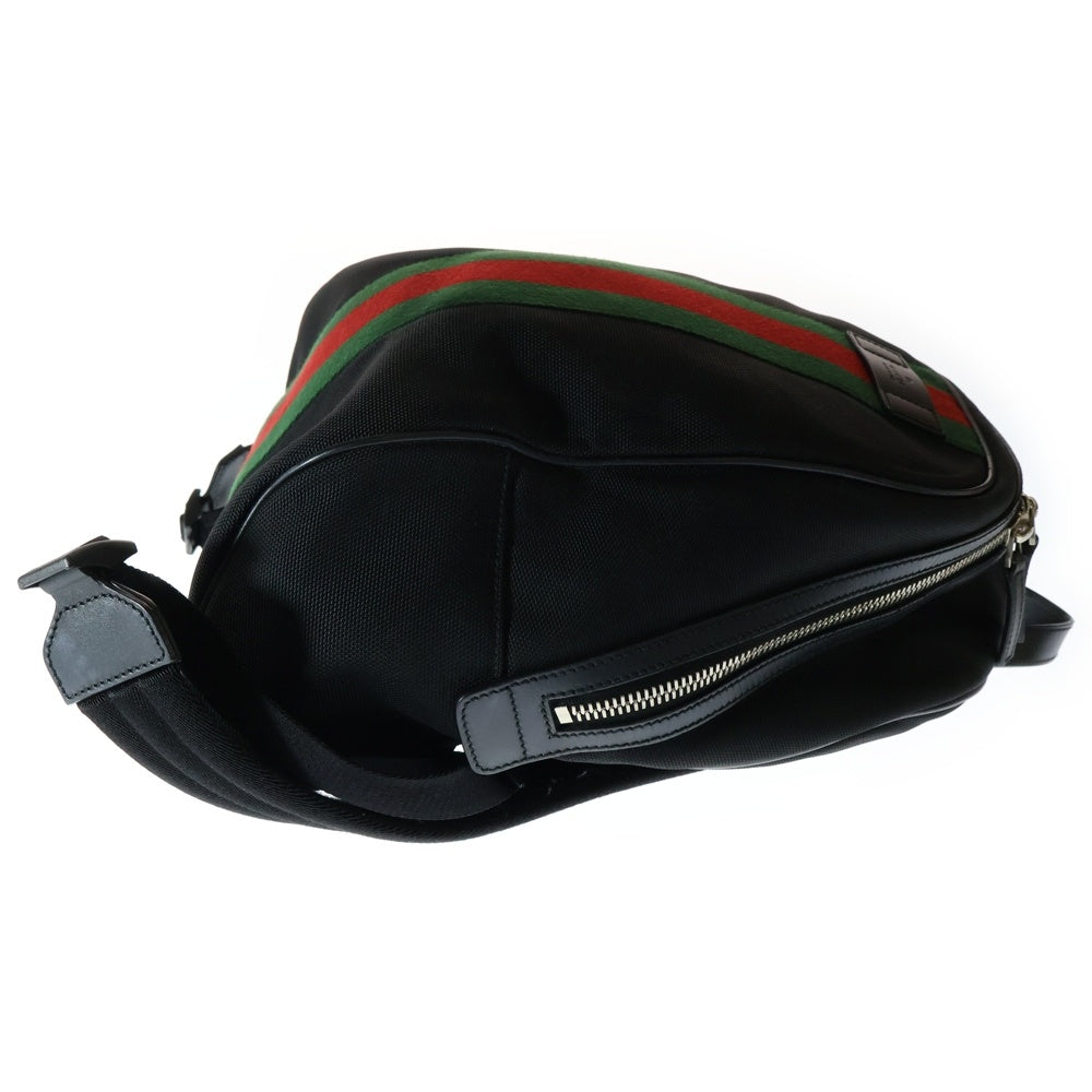 GUCCI(グッチ) シェリーライン レザーパッチ付き バックパック リュックサック ブラック 630917 001998