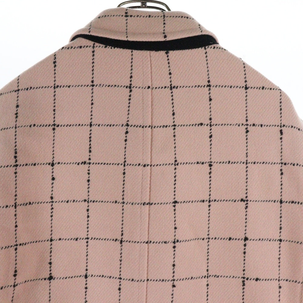 SUPREME(シュプリーム) 19AW Wool Windowpane Overcoat ウール ウィンドウペーン パネル ロングコート チェスターコート ジャケット ピンク