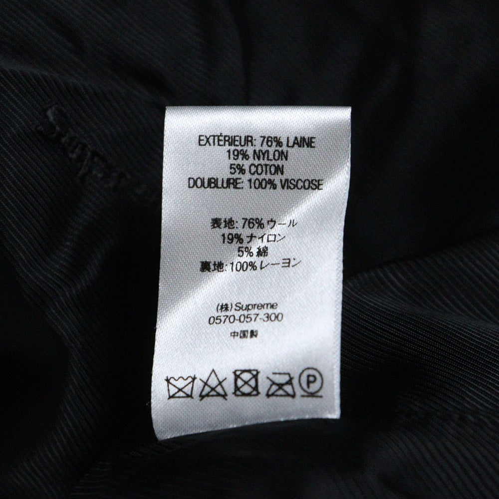 SUPREME(シュプリーム) 19AW Wool Windowpane Overcoat ウール