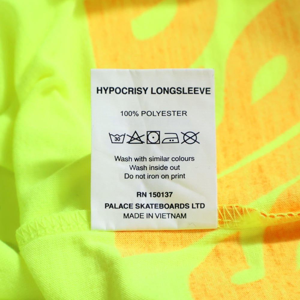 Palace Skateboards(パレススケートボーズ) 20SS ×アナーキック・アジャストメント ヒポクラシー L/S Tee 有刺鉄線 長袖Tシャツ イエロー