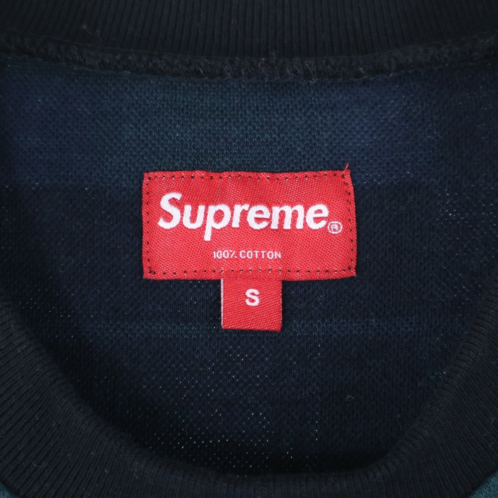 SUPREME(シュプリーム) 18SS Jacquard Tartan Plaid Pokcket Tee ジャガード タータンチェック ブラックウォッチ クルーネック 半袖Tシャツ カットソー カーキ/ブラック
