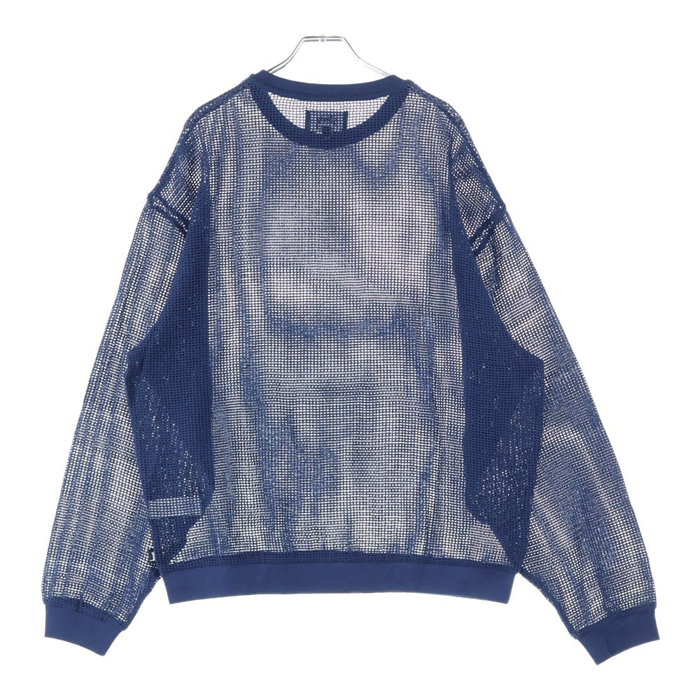 STUSSY(ステューシー) 22SS Cotton Mesh L/S Tee コットン メッシュ ロングスリーブ 長袖Tシャツ ネイビー 1140295