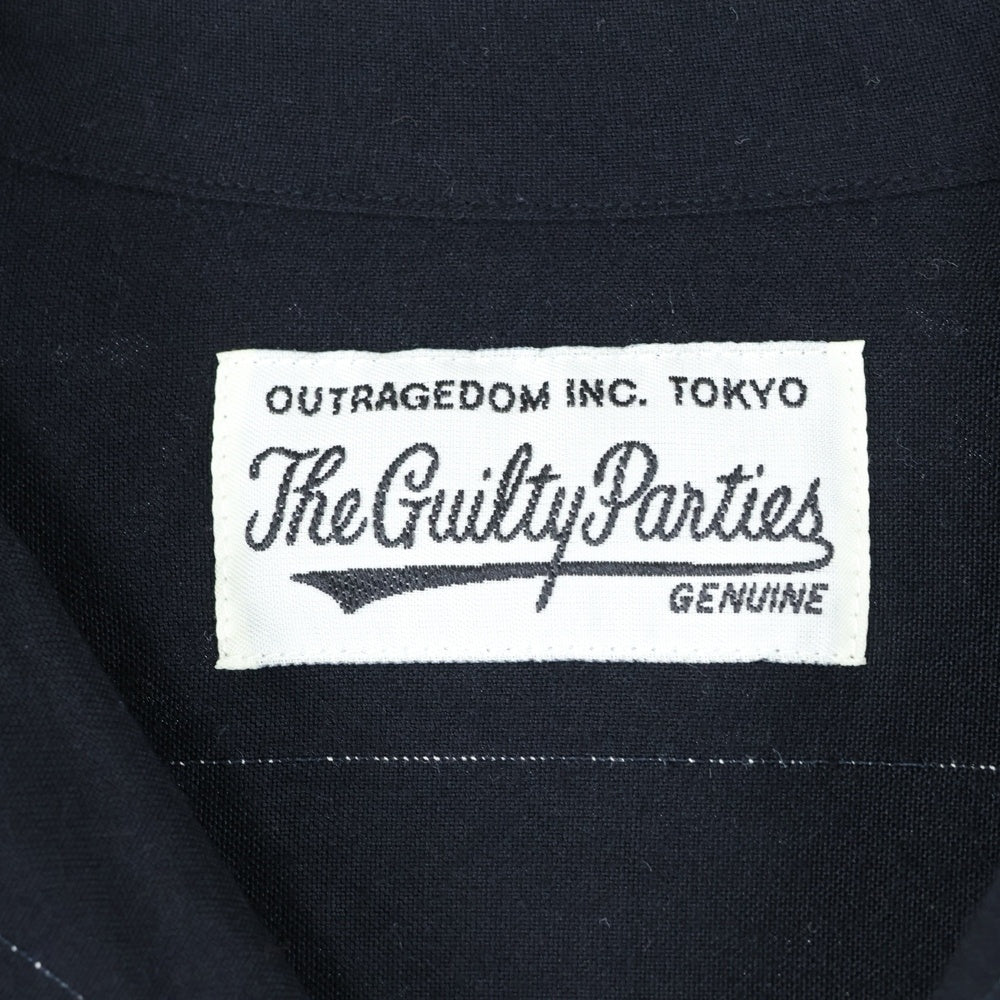 WACKO MARIA(ワコマリア) KASURI OPEN COLLAR SHIRT オープン カラー シャツ ブラック