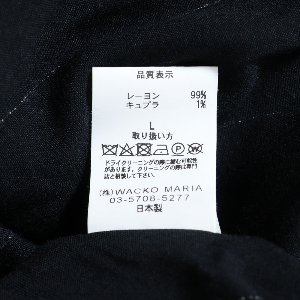 WACKO MARIA(ワコマリア) KASURI OPEN COLLAR SHIRT オープン カラー シャツ ブラック