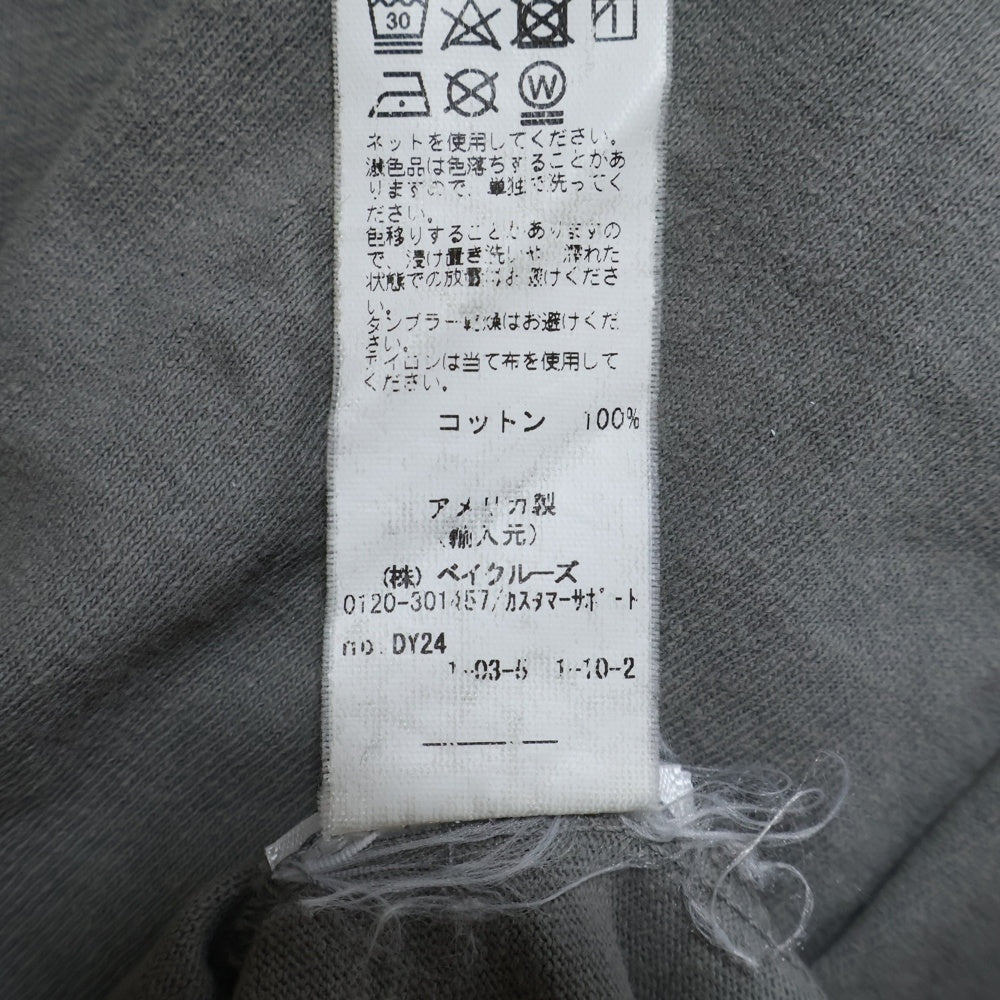 NOAH(ノア) ロゴ プリント 長袖Tシャツ ロンT カットソー グレー