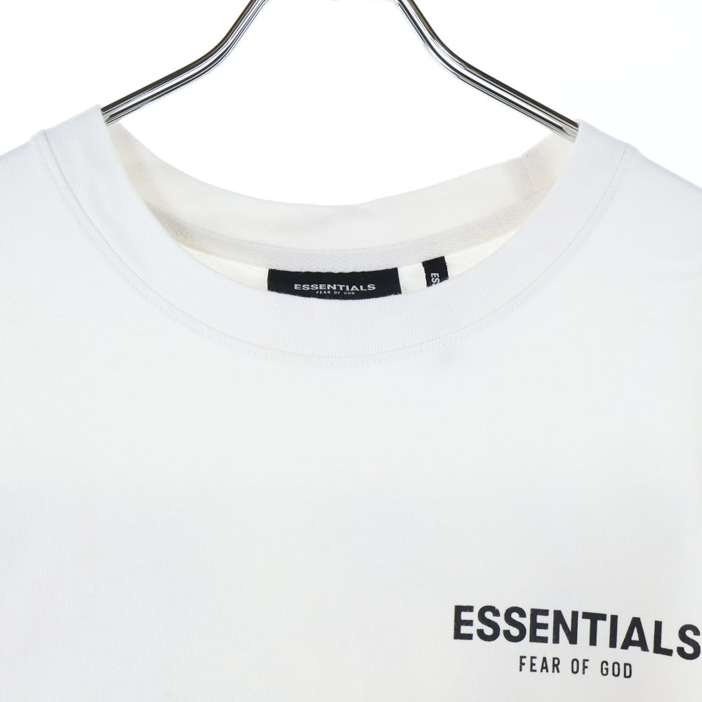 ESSENTIALS FEAR OF GOD(エッセンシャル フィアオブゴッド) boxy photo バックフォト フラワープリント 桜 クルーネック半袖Tシャツ カットソー ホワイト