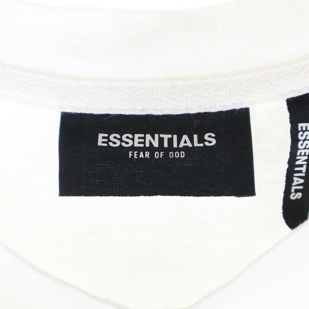 ESSENTIALS FEAR OF GOD(エッセンシャル フィアオブゴッド) boxy photo バックフォト フラワープリント 桜 クルーネック半袖Tシャツ カットソー ホワイト