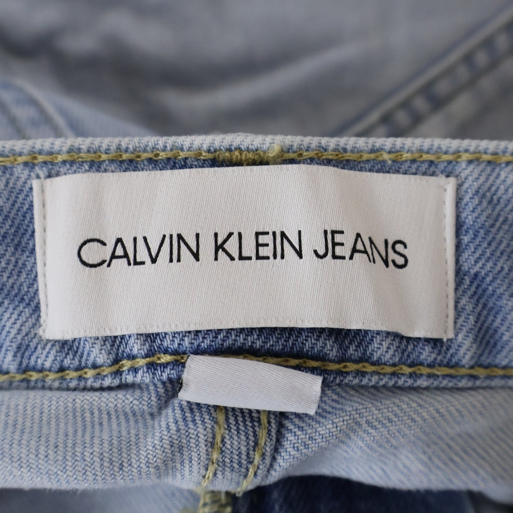 Calvin Klein(カルバンクライン) ダメージ加工 ストレートデニム レディース J217150 ブルー